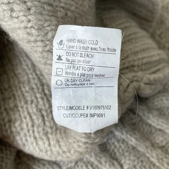 Vince Tan Yak Wool Blend Turtleneck Cable Knit Sweater - 29855 - Picture 15 of 15